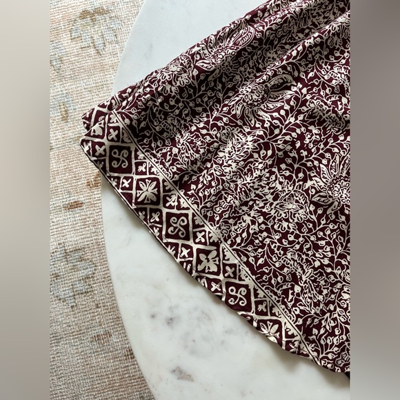 NWT Anthropologie / Nat by Natalie Martin Burgundy and Cream Maxi Dress - Picture 7 of 10